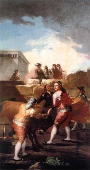 Francisco De Goya : Fight with a Young Bull